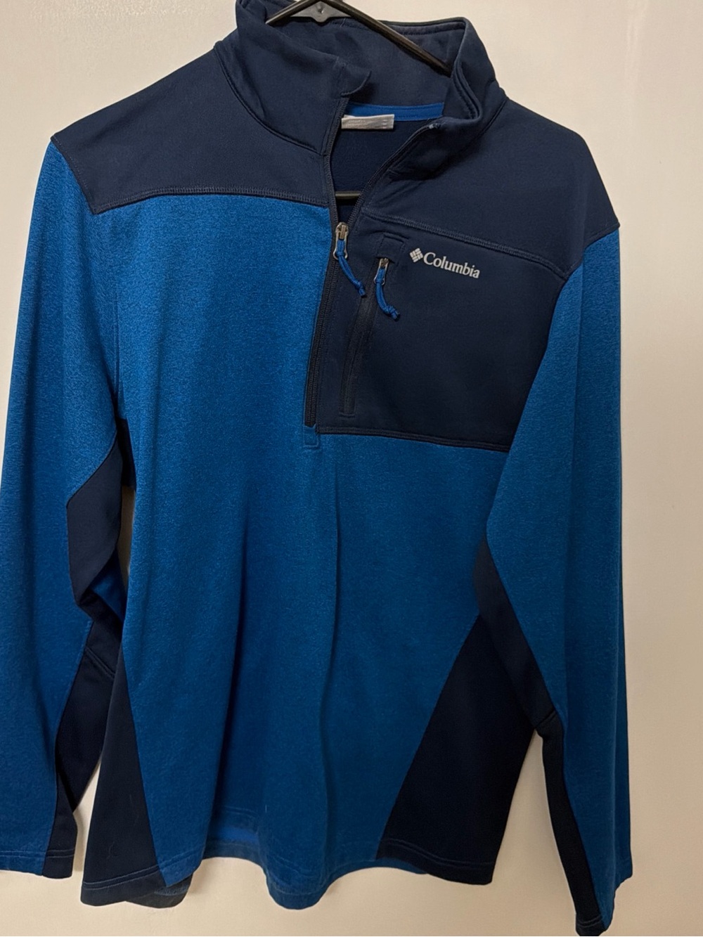 Columbia Men's Blue and Navy Half-Zip Performance Jacket